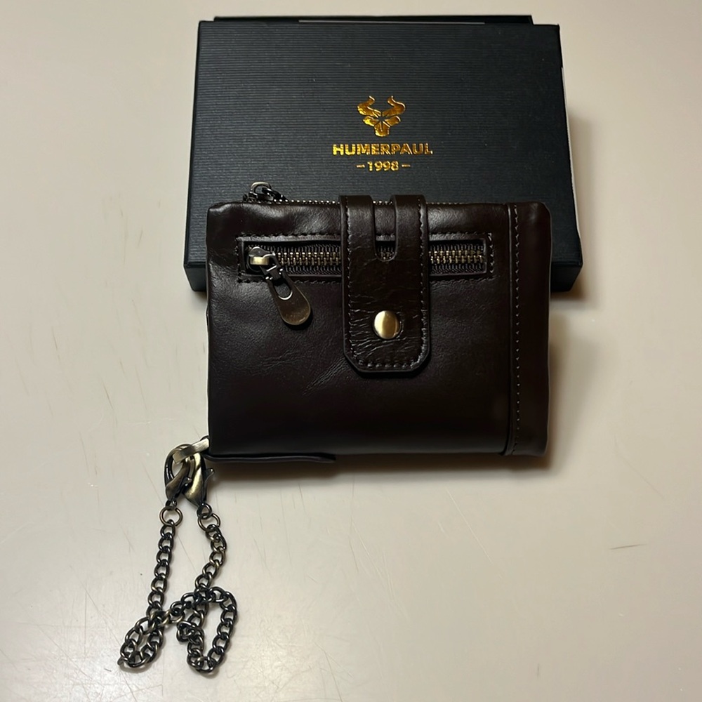 Humerpaul trifold wallet with chain